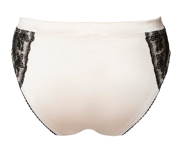 Back view of Patera Radiance satin and lace briefs